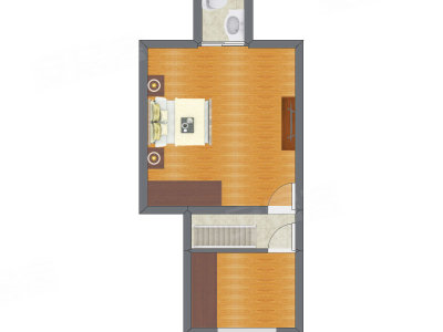 2室2厅 48.67平米