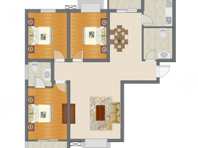 3室2厅 138.80平米