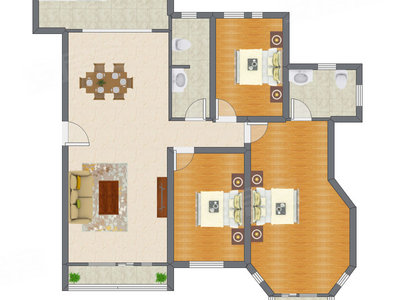 3室2厅 148.79平米
