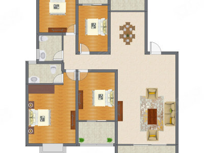 4室2厅 134.12平米