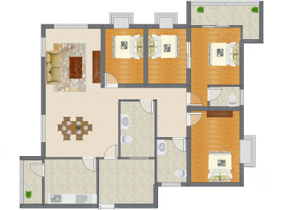 4室2厅 170.76平米