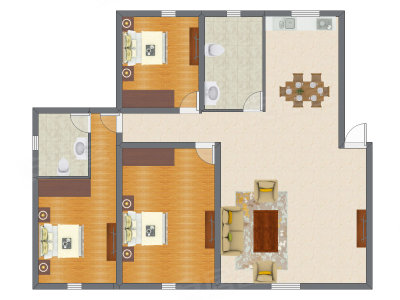3室2厅 118.50平米