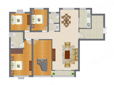 4室2厅 113.78平米