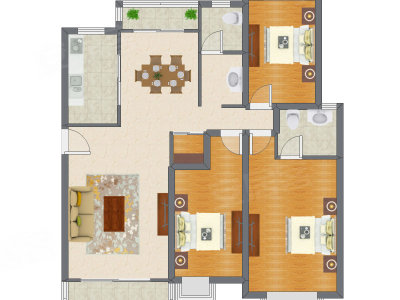 3室2厅 135.01平米