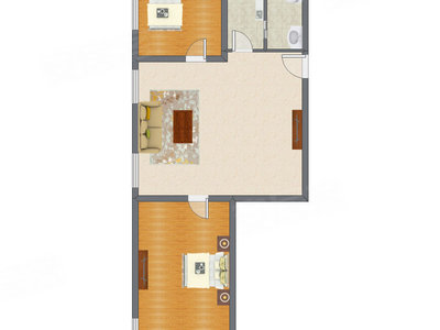 2室1厅 120.17平米户型图