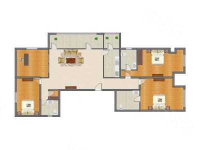 4室1厅 190.55平米