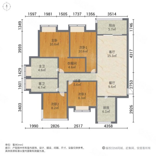 赣州华润幸福里户型图图片