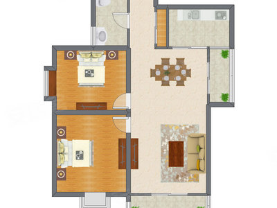 2室2厅 101.80平米