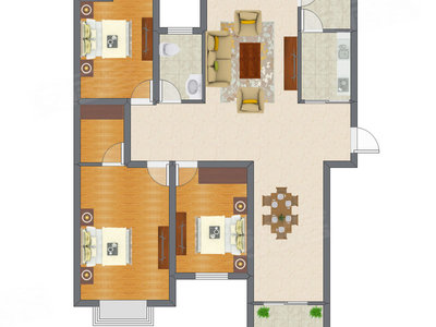 3室1厅 99.49平米