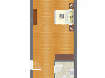 1室0厅 57.18平米户型图