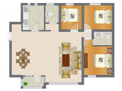 3室2厅 188.26平米