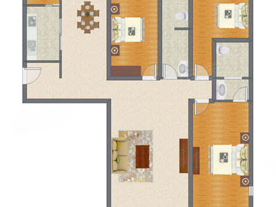 3室2厅 118.42平米