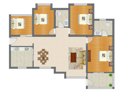 4室2厅 116.99平米