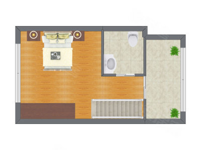 2室2厅 29.80平米户型图