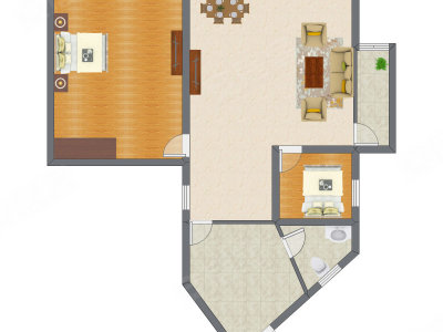 2室2厅 127.33平米