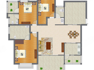 3室2厅 126.45平米