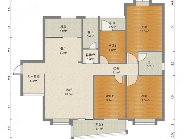 南宁青秀东葛路竹江景苑竹江景苑 4室2厅2卫