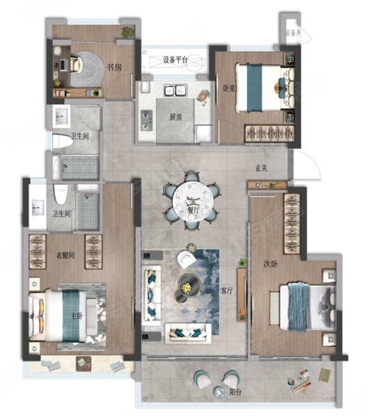 阳光城·檀境4室2厅2卫120㎡南276万