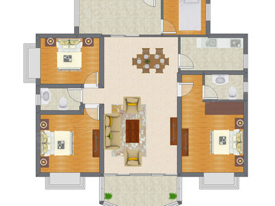 3室2厅 120.10平米