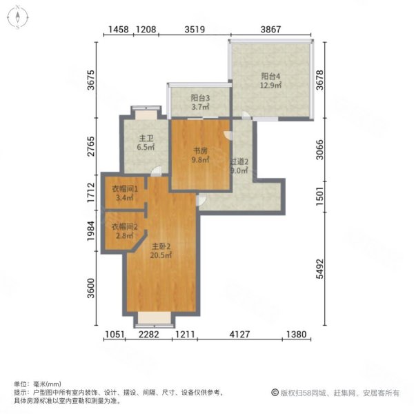 富盈加州阳光花园4室2厅2卫149.82㎡南北210万