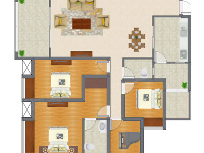 3室2厅 111.80平米