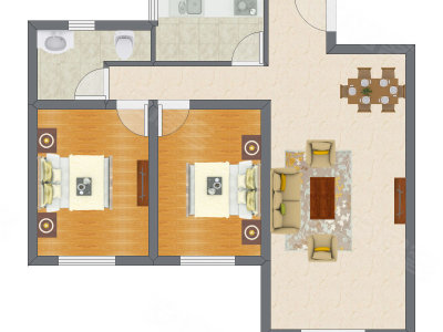 2室2厅 99.93平米
