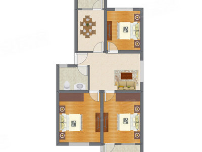 3室1厅 97.61平米
