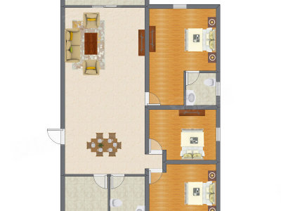3室2厅 101.55平米