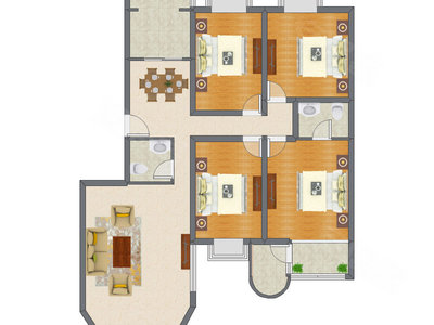 4室2厅 177.39平米