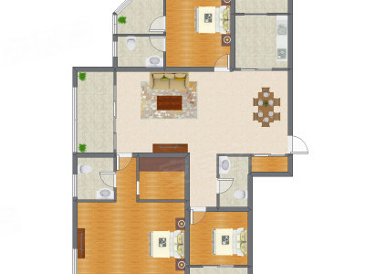 3室2厅 188.60平米