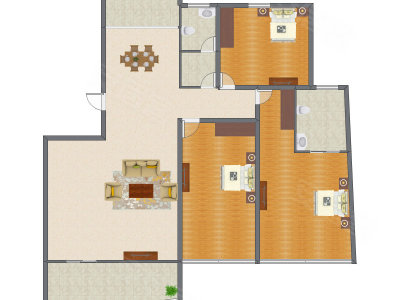 3室2厅 202.37平米