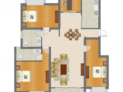 4室2厅 155.00平米