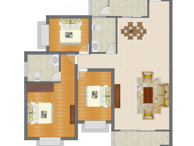 3室2厅 114.69平米