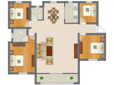 4室2厅 100.47平米