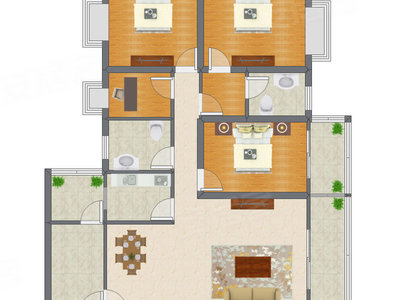 4室2厅 121.13平米