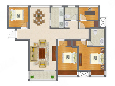 4室2厅 110.83平米