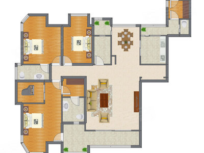 3室2厅 199.69平米