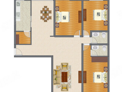 3室2厅 165.72平米