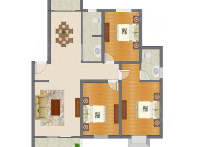 3室2厅 115.75平米