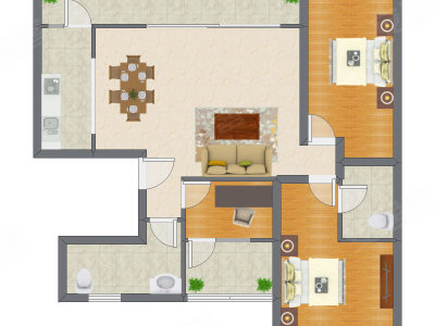 3室2厅 112.23平米