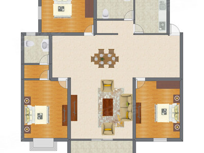 3室2厅 120.57平米