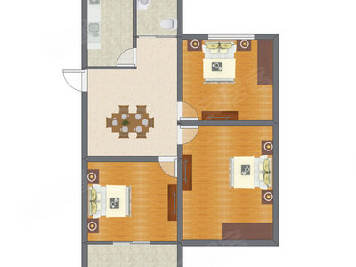 3室1厅 80.53平米