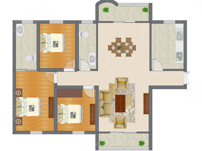 3室2厅 138.22平米