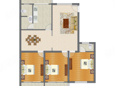 3室2厅 140.77平米