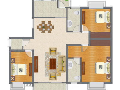 3室2厅 145.16平米