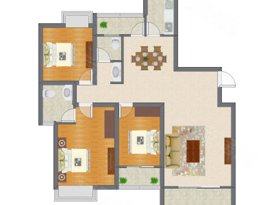 3室2厅 95.55平米
