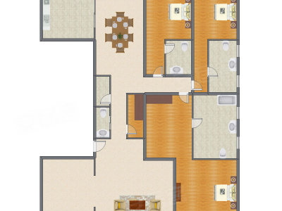 3室1厅 360.35平米