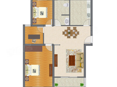 3室2厅 118.24平米户型图