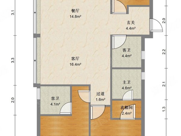 156平方房子4室设计图图片