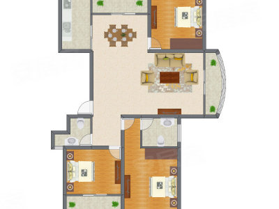 3室2厅 112.69平米